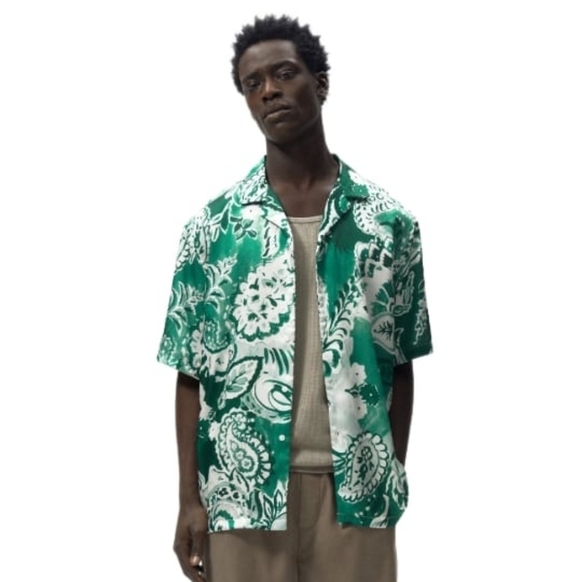 Zara Other - ZARA FLORAL PRINT SHIRT GREEN | 2187/300